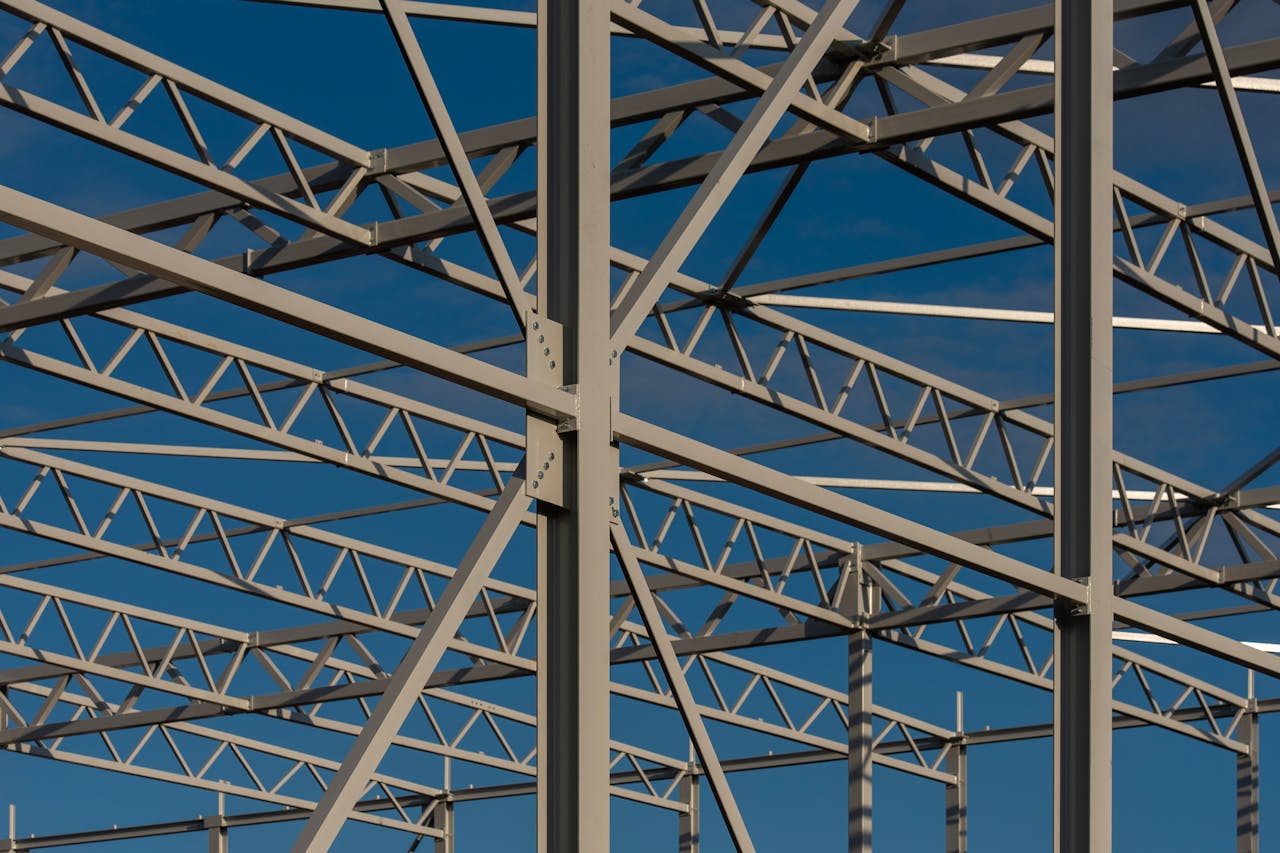 steel framework for a building